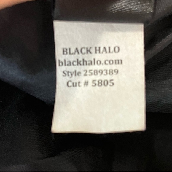 Black Halo Carys Asymetrical One Shoulder Sheath Midi Dress In Black Size 10 - Picture 9 of 9